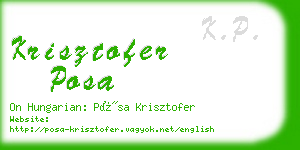 krisztofer posa business card